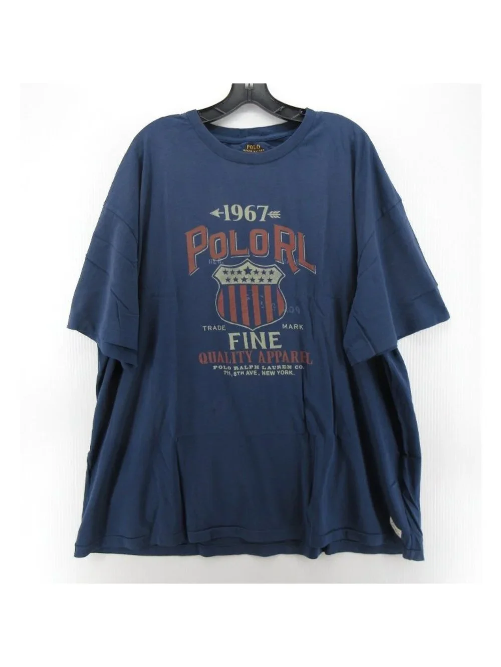Polo Ralph Lauren Shirt 2XB Big Graphic Crest Shield Single Stitch *
